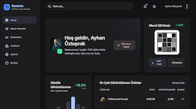clean dark mode saas dashboard interface showing financial growth charts and analytical metrics with teal and blue accents