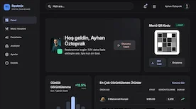 clean dark mode saas dashboard interface showing financial growth charts and analytical metrics with teal and blue accents